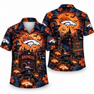 Denver Broncos Halloween Hawaiian Shirts