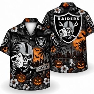 Las Vegas Raiders Halloween Hawaiian Shirts