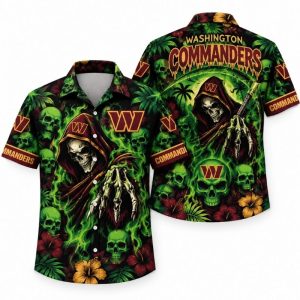 Washington Commanders Halloween Hawaiian Shirts