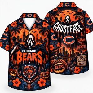 Chicago Bears Halloween Hawaiian Shirts