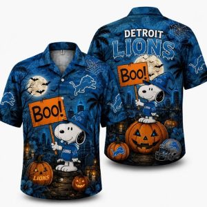 Detroit Lions Halloween Hawaiian Shirts